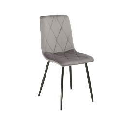 [99317] Sedia Okar tessuto grigio cuciture a rombo
