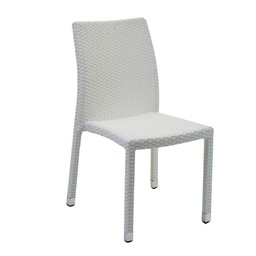 [S-V6446840000] Sedia Polyrattan bianco ghiaccio 61 x 47 x 88h