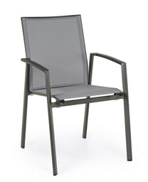 [S-B0662301] Sedia da giardino in alluminio antracite Cruise - Pratica e confortevole