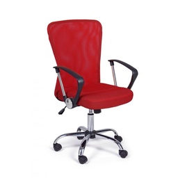 [S-B5710237] Sedia da ufficio rossa altezza regolabile - Brisbane