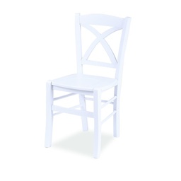 [53613] Sedia in legno di faggio bianca seduta in multistrato  45x45xh.89 cm