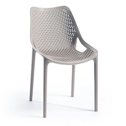 [94753] Sedia in polipropilene Tortora BILROS 60x50x h82 cm