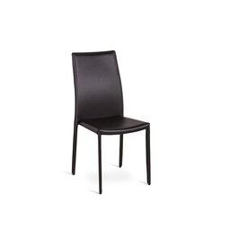 [S-OM/140/C] Set di 4 sedie in similcuoio cioccolato con struttura in metallo, 41x42x95 cm