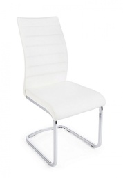[S-B0733168] Sedia moderna imbottita in ecopelle bianco MYRA