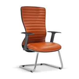 [S-FZ95681] Sedia ospite ufficio Arya cuoio