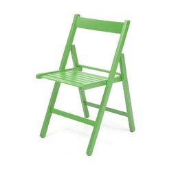 [S-FZ55716] Sedia pieghevole in faggio di alta qualita colore verde 43x48xh.79 cm