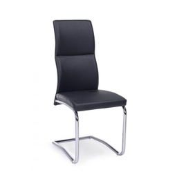 [S-B0730010] Sedia  salotto in ecopelle Nero THELMA 44x58x h104 cm