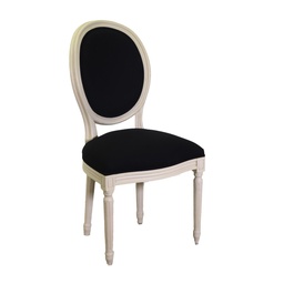 [S-V9204650000] Sedia in tessuto nero tondo - cm50x40h98