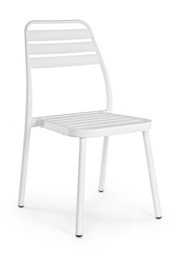 [S-B0662155] Sedie alluminio bianco Lennie - 50x59x88.5 cm