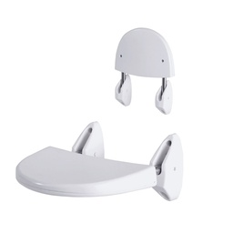 [S-FZ60169] Sedile Pieghevole a Muro per Disabili Bianco  35x25 cm