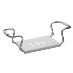 [100535] Sedile per vasca regolabile per disabili in alluminio bianco  19x26x65.5 cm