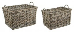 [S-B0380382] Set2 Cesto 2M in Rattan Kubu
