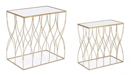 [S-B0746204] Set2 Tavolino Elenor Rett J19 - Dimensioni: 56x35,5x56 cm e 51x30,5x51 cm