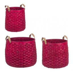 [S-B0411274] Cesta in legno d'abete 2M Lisette To Rosso