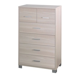 [S-O772OLOLK] Settimino alto sei cassetti Olmo Chiaro 70x41x h112 cm