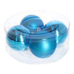 [S-V6178670000] Confezione da 4 sfere di vetro blu Ø10cm