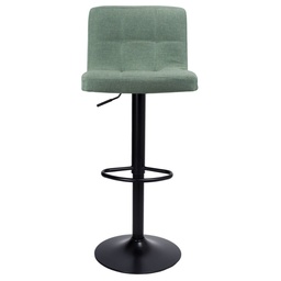 [100371] Sgabello regolabile colore menta con gambe nere opache  49x40x87 cm