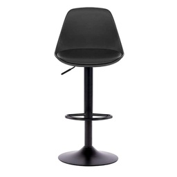 [100374] Sgabello regolabile completamente nero  36x40x85 cm