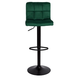 [100372] Sgabello regolabile verde scuro con gambe nere opache