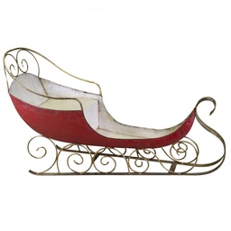 [S-V6328660000] Slitta metallo rosso 162x65x98 cm