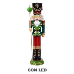 [S-V6149250000] Soldatino in resina con led nero 47x44x156 cm