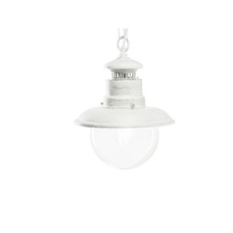 [S-SOV591/37] Sospensione E27 Biancoargento, Struttura in Metallo, Adatta per Lampade a Risparmio Energetico