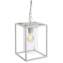 [S-SOV598/02] Sospensione in alluminio bianco con diffusori trasparenti