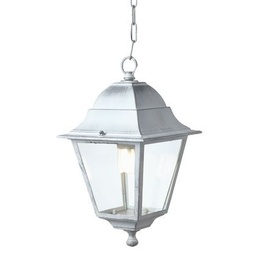 [S-SOV955/37] Sospensione E27 in alluminio biancoargento con diffusori in vetro trasparente