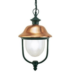 [S-SOV195/14] Applique in alluminio pressofuso con copertura in rame e diffusore trasparente