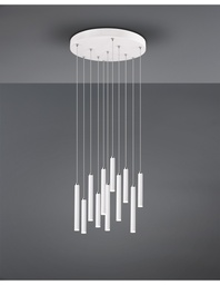 [S-TRIO321691131] Sospensione Moderna Tubular 11 Tubi Led Bianco Ø40 cm