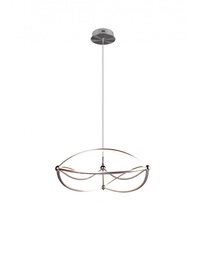 [S-TRIO321210107] Lampada Sospensione Led 42W Charivari Ellissi Nichel Opaco
