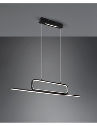 [S-TRIO327210332] Sospensione Moderna Nera Aick Led Dimmerabile