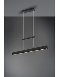 [S-TRIOR32043132] Sospensione Doppia Luce Led Dimmerabile Nero L90 cm