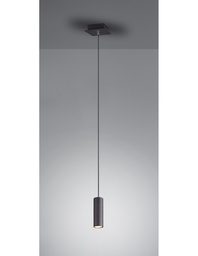 [S-TRIO312400132] Sospensione Pendel Cilindro GU10 Marley Nero Trio Lighting