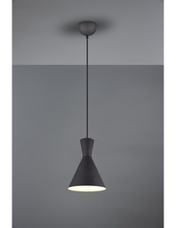 [S-TRIOR30781032] Sospensione Per Isola Enzo Doppio Cono Nero Trio Lighting
