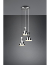 [S-TRIOR30783907] Sospensione Rotonda Enzo 3xE27 Nero Opaco Trio Lighting