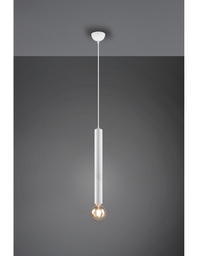 [S-TRIO313400131] Sospensione Singola Tubolare Bianco Clermont Trio Lighting