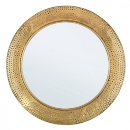[S-B0242666] Specchio Adara Oro D80 - Acciaio Finitura Oro, Misura Specchio: Ø70