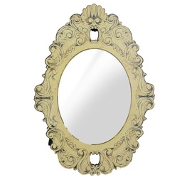 [S-V9110590000] Specchio crema anticato in legno 60 x 86 x 1,5 cm