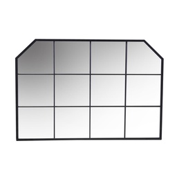 [S-V3332680000] Specchio Nero in Metallo 100x2x70 cm