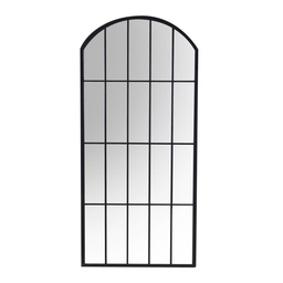 [S-V3332690000] Specchio Nero in Metallo 64x2x139 cm