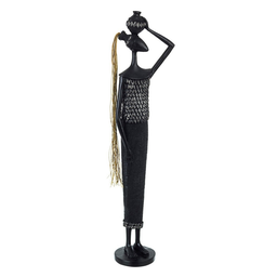 [S-B0182194] Statuetta Zulu Donna Industriale - 14x10x61 cm
