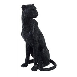[S-B0182197] Statuetta Zulu Leopardo industrial - 22,5x19x35,5 cm