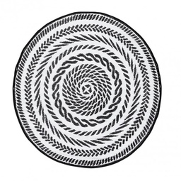 [S-B0607749] Tappeto Kashan Bianco-Nero D150