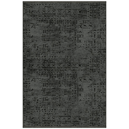 [97065] Tappeto ciniglia antiscivolo Vadi antracite decorazione geometrica 120x180
