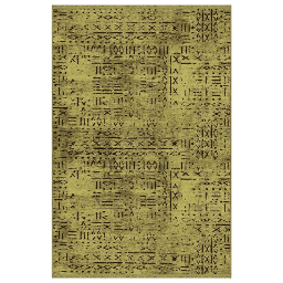 [S-FZ97064] Tappeto ciniglia antiscivolo Vadi verde decorazione geometrica 120x180