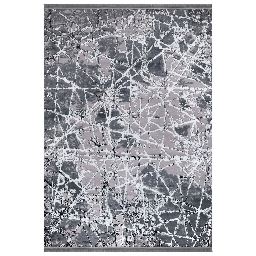 [97044] Tappeto decorativo antiscivolo Stella grigio superficie lucida 160x230