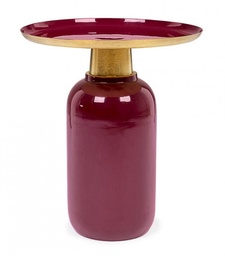 [S-B0746705] Tavolino Nalima Burgundy D40.5 - Design Elegante per il tuo Spazio