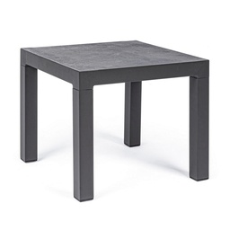 [S-B0663058] Tavolino antracite in alluminio stile industrial 50x50 cm