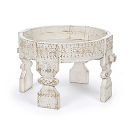 [S-B0746381] Tavolino in legno stile fusion Ø50a - 35h